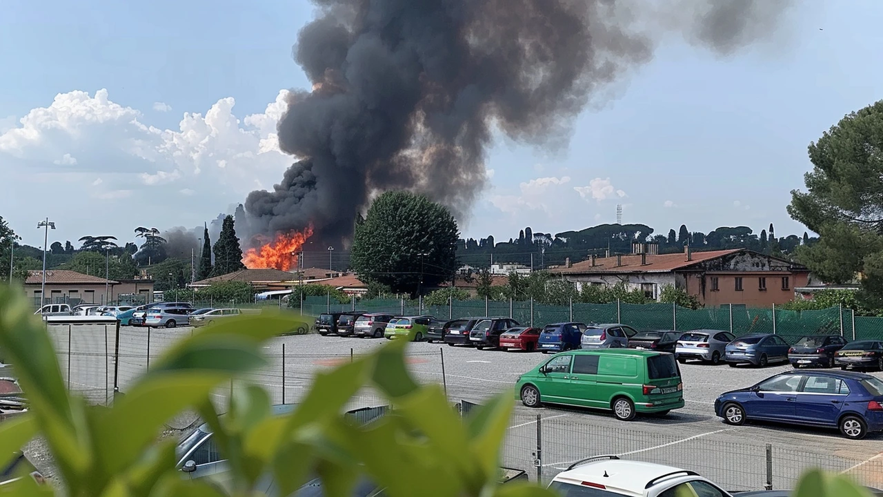 Incendio Devastante a Milano Sud: Colonna di Fumo Nero Visibile da Tutta la Città